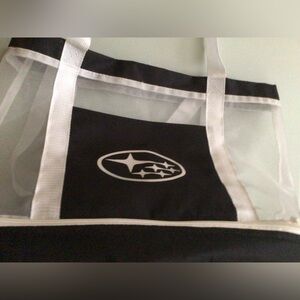 Subaru Black and White Tote Bag